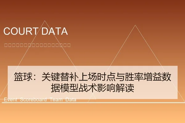 篮球：关键替补上场时点与胜率增益数据模型战术影响解读